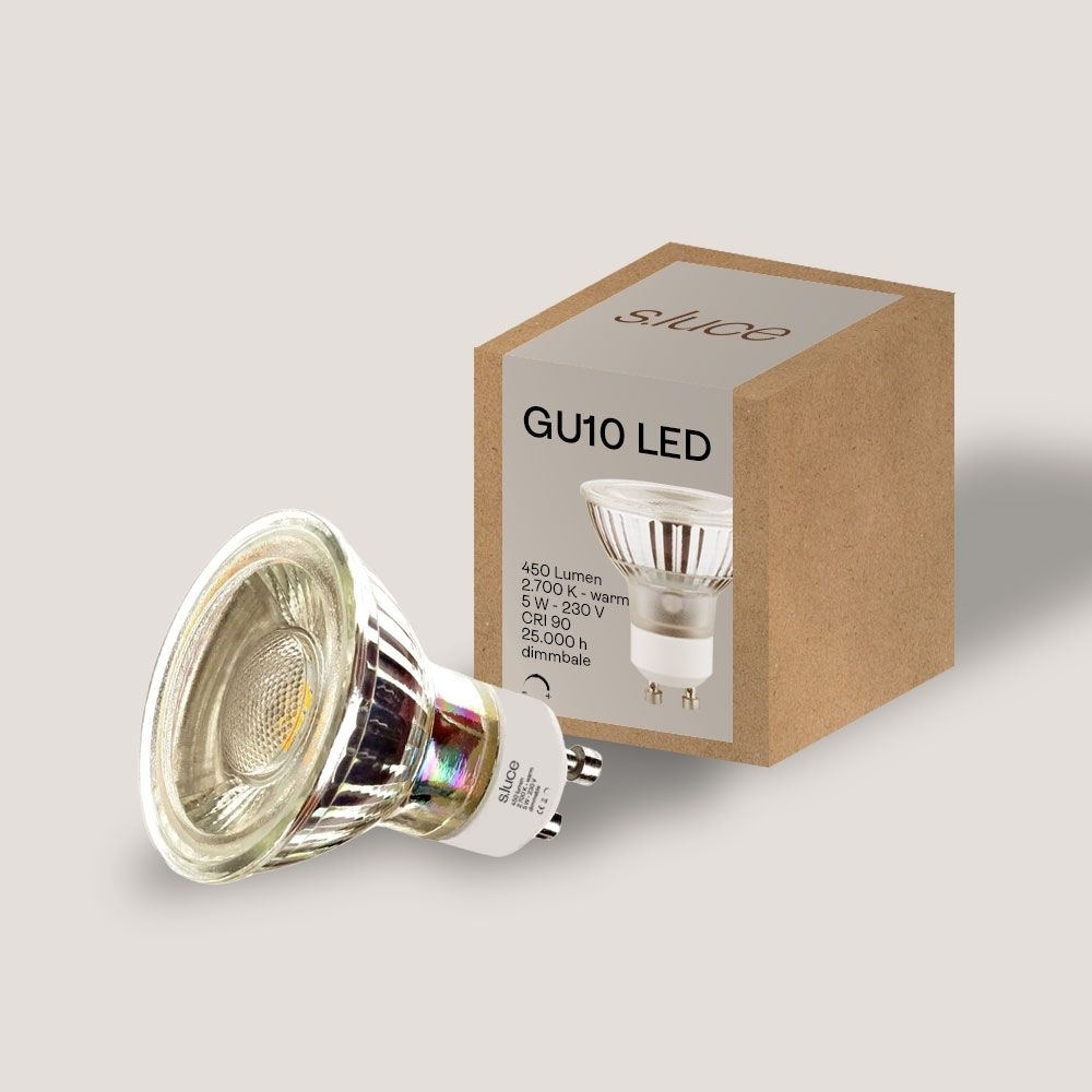 s.luce GU10 LED Leuchtmittel Warmweiß 2700K 450lm Dimmbar Chrom, Klar Bild 1