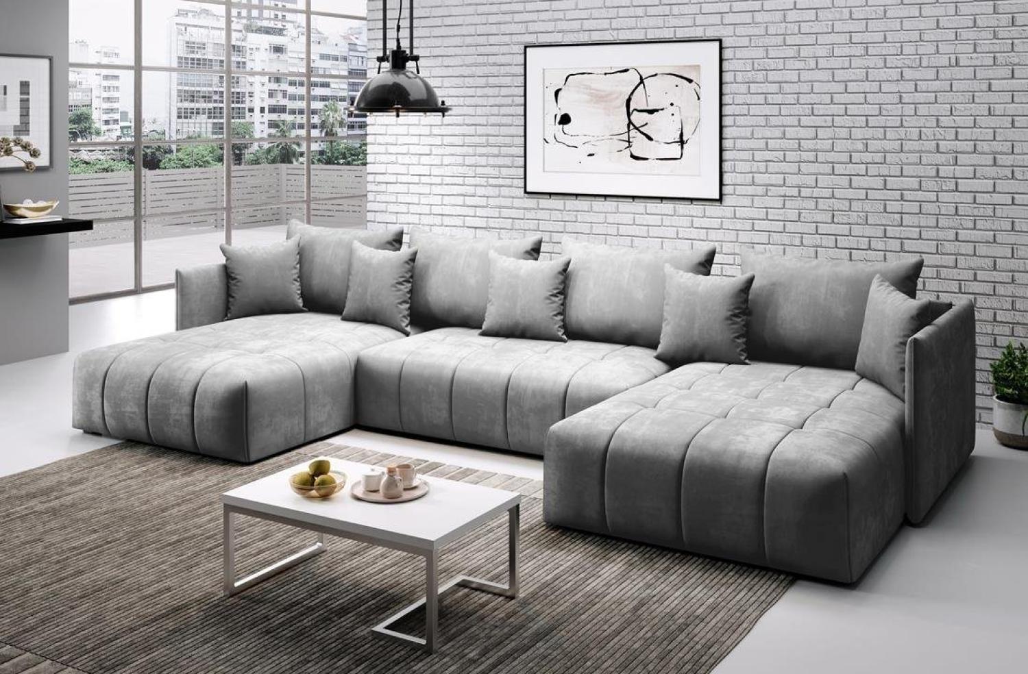 Furnix Wohnlandschaft U-Form-Sofa ANDORE U Wohnzimmersofa mit Schlaffunktion und Bettkasten, Maße 345x93x177 cm, Liegefläche: 136 x 331 cm Bild 1