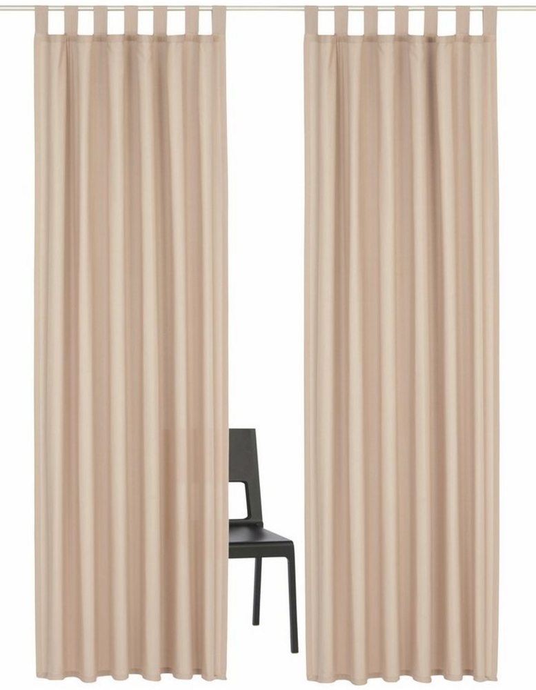 Home affaire Vorhang Parry, Schlaufen (2 St), blickdicht, Polyester, 2-er Set, blickdicht, monochrom, basic Bild 1