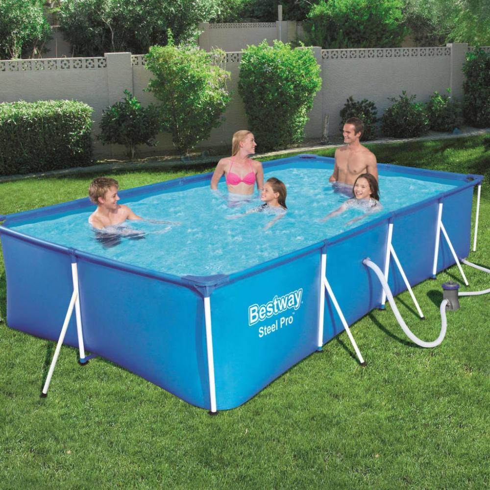 Bestway Steel Pro Swimmingpool Set Rechteckig 400x211x81 cm 56424 3202422 Bild 1