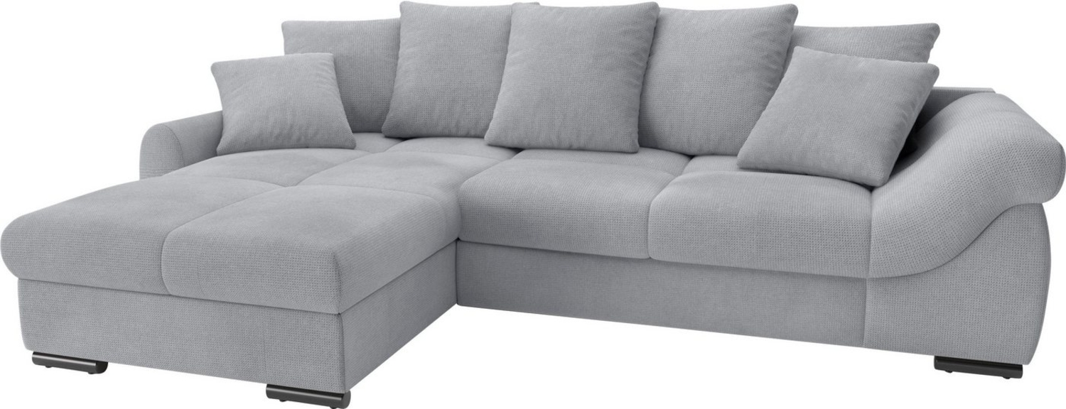 Mr. Couch Ecksofa Livorno DuraFlex, inkl. Hochschläfer-Bettauszug, XL-Bettkasten weiß beschichtet Bild 1