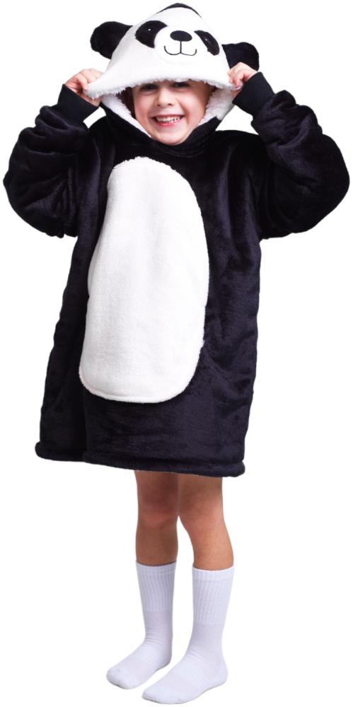 Noxxiez Kuschelige Hoodie-Decke für Kinder – Perfekt für 3 bis 6 Jahre Panda Bild 1