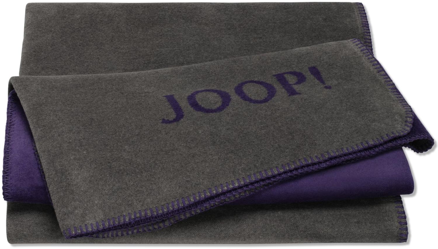 Joop! Wohndecke Kuscheldecke 150x200 cm Doubleface uni schiefer violett 791153 Bild 1