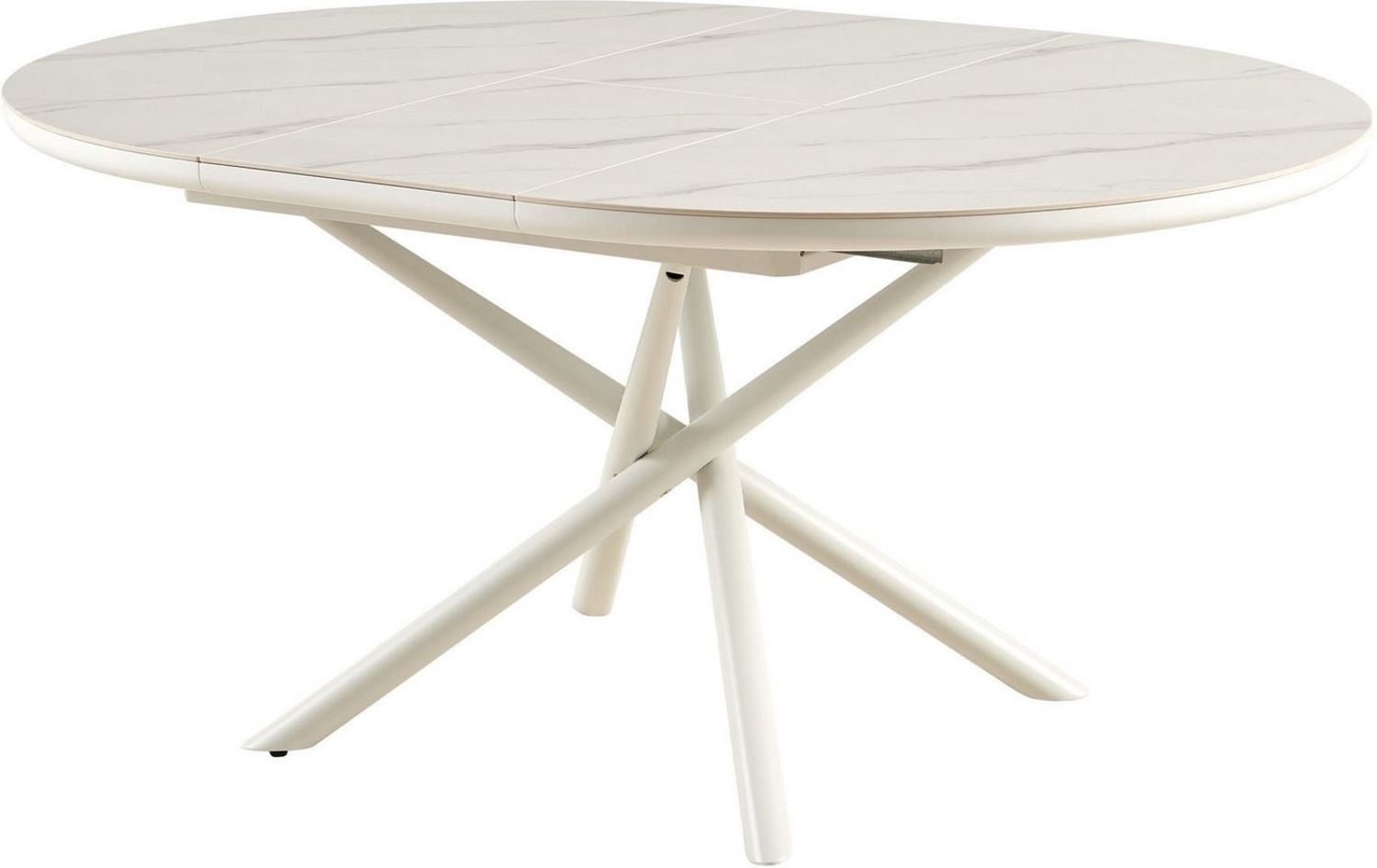 SalesFever Esstisch Stuttgart Esstisch für stilvolles Speisen, rund, Keramik, ausziehbar auf 120 - 160 cm Bild 1