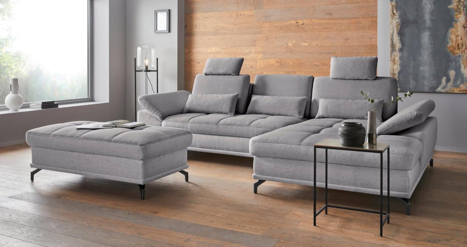 Places of Style Ecksofa Costello L-Form, mit Sitztiefenverstellung, Armteilverstellung und, 3 Nierenkissen, optional Bettfunktion und Bettkasten Bild 1