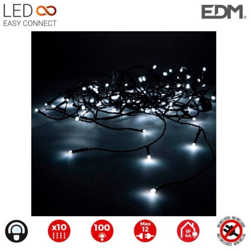 LED-Lichtvorhang EDM Easy-Connect Weiß 1,8 W (2x1 m) Bild 1