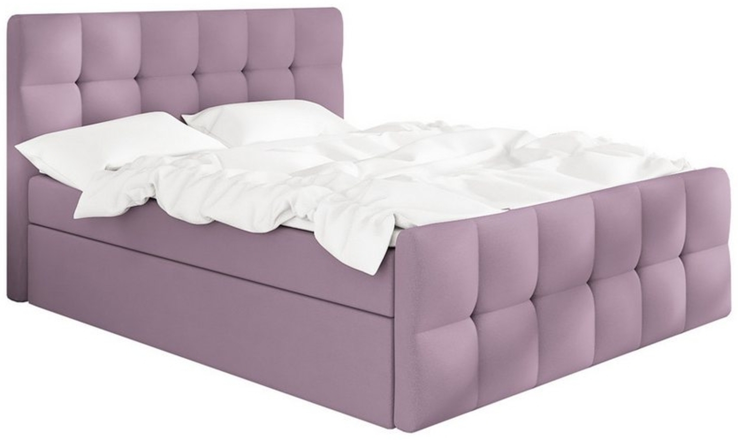 A&J MöbelLand GmbH Boxspringbett BERG mit 2 Bettkästen und Topper. (Boxspringbett mit Bettkasten und gepolstertem Kopfteil. Inclusiv Topper !, TOP ANGEBOT), Länge 216 cm Höhe 106 cm Bild 1