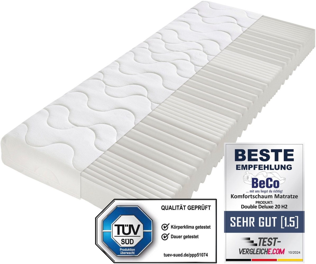 Komfortschaummatratze Double Deluxe Matratze 20, Matratze in 90x200 cm und weiteren Größen, Beco, 20 cm hoch, Matratze vom TÜV Süd getestet*, über 2.000 5-Sterne-Bewertungen! Bild 1