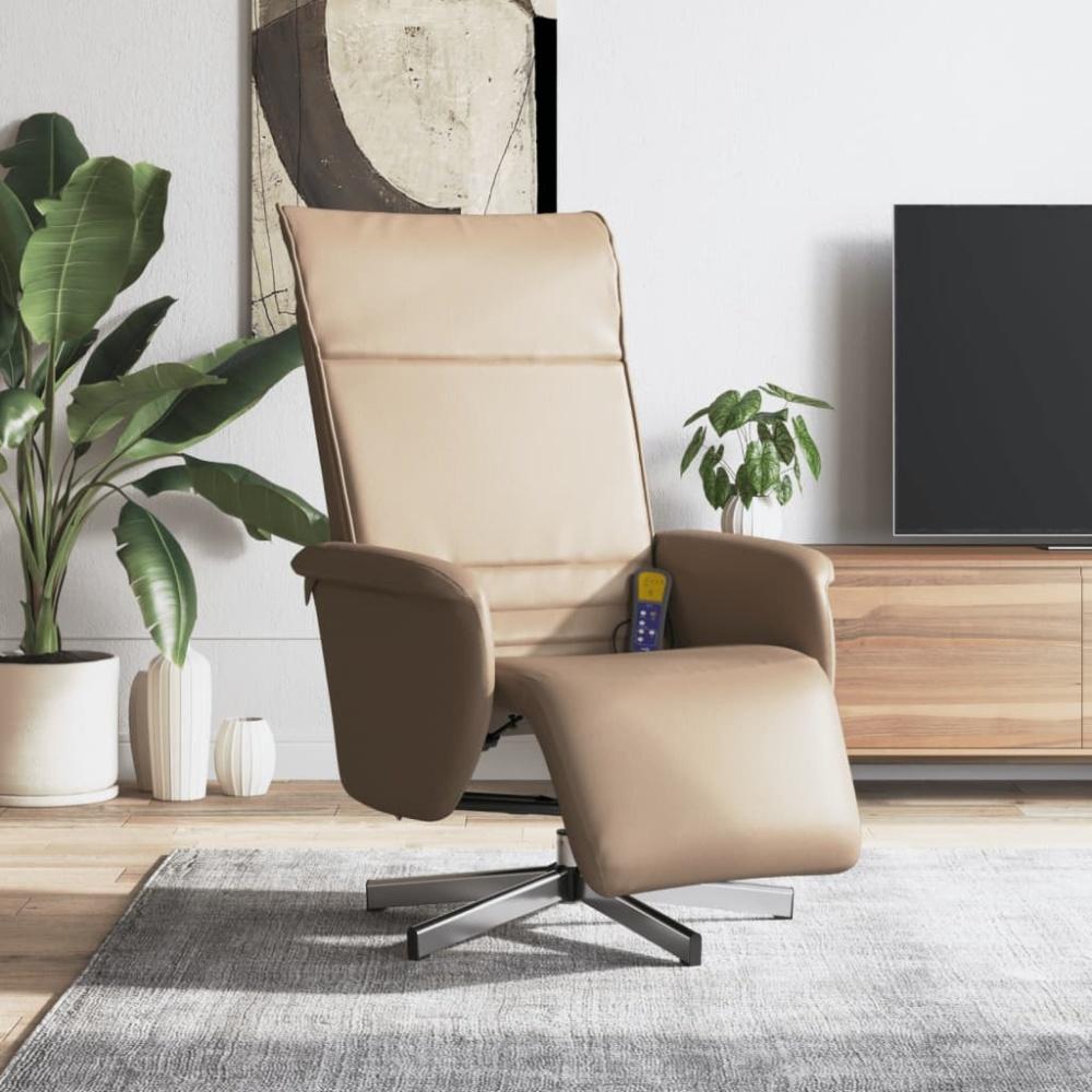 vidaXL Relaxsessel mit Fußteil Cappuccino-Braun Kunstleder 356644 Bild 1