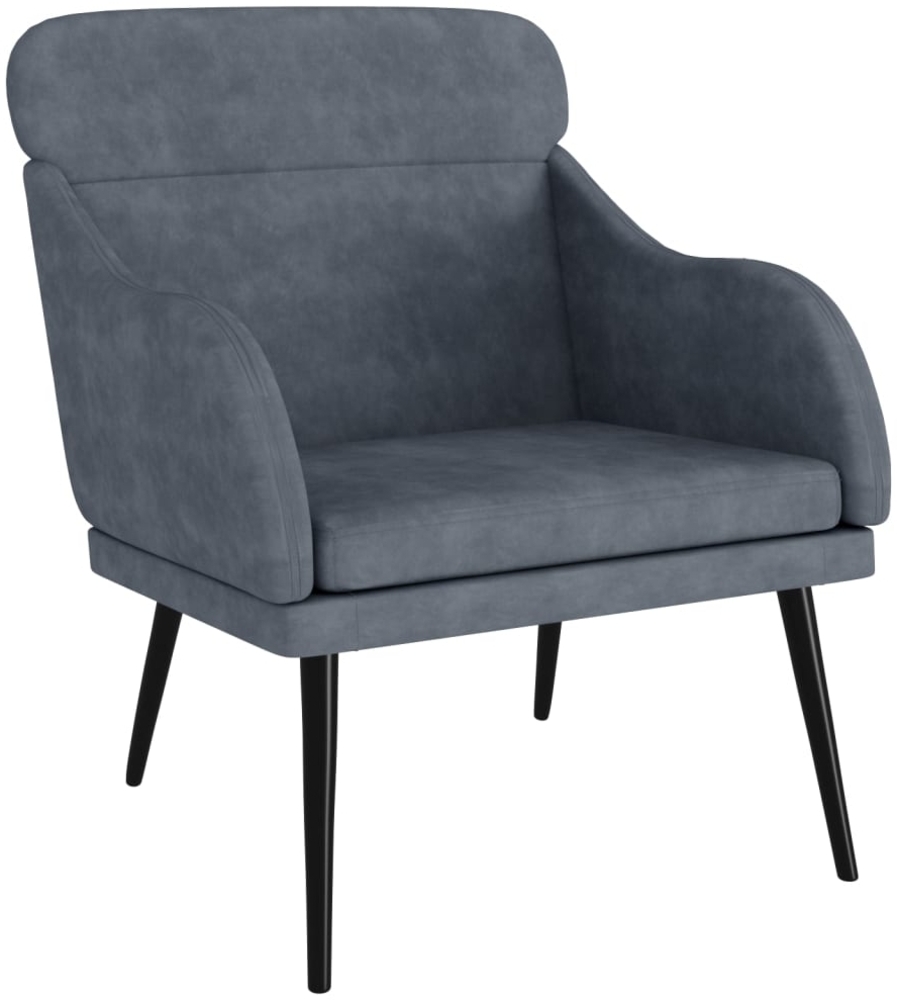 vidaXL Sessel Dunkelgrau 63x76x80 cm Samt 351437 Bild 1