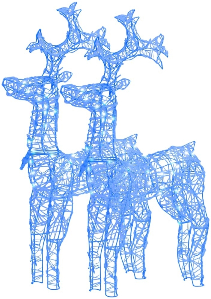 vidaXL Rentiere Weihnachtsdekoration 2 Stk. 60x16x100 cm Acryl 3154366 Bild 1