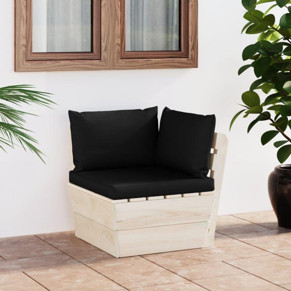 vidaXL Garten-Paletten-Ecksofa mit Kissen Imprägniertes Fichtenholz 3063355 Bild 1