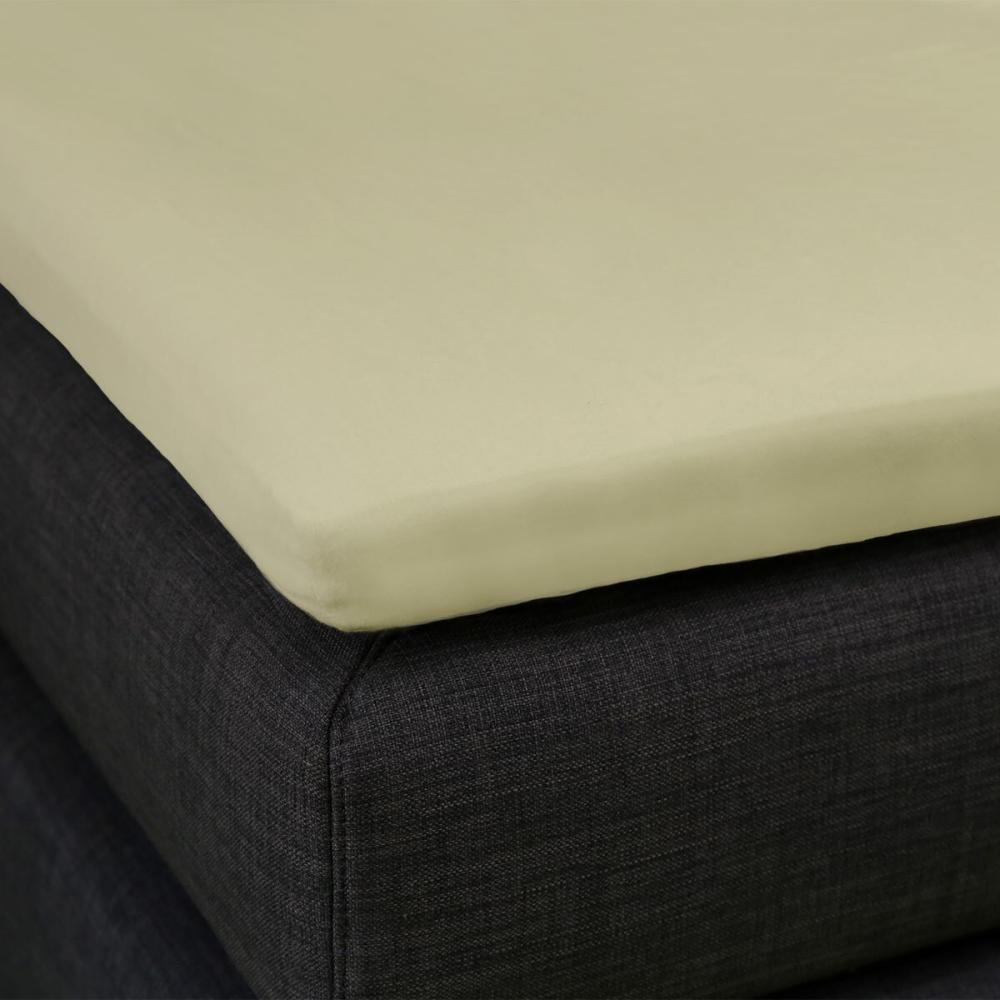 Formesse Bella Donna Topper Spannbetttuch La Piccola|180x200 cm| pistazie Bild 1
