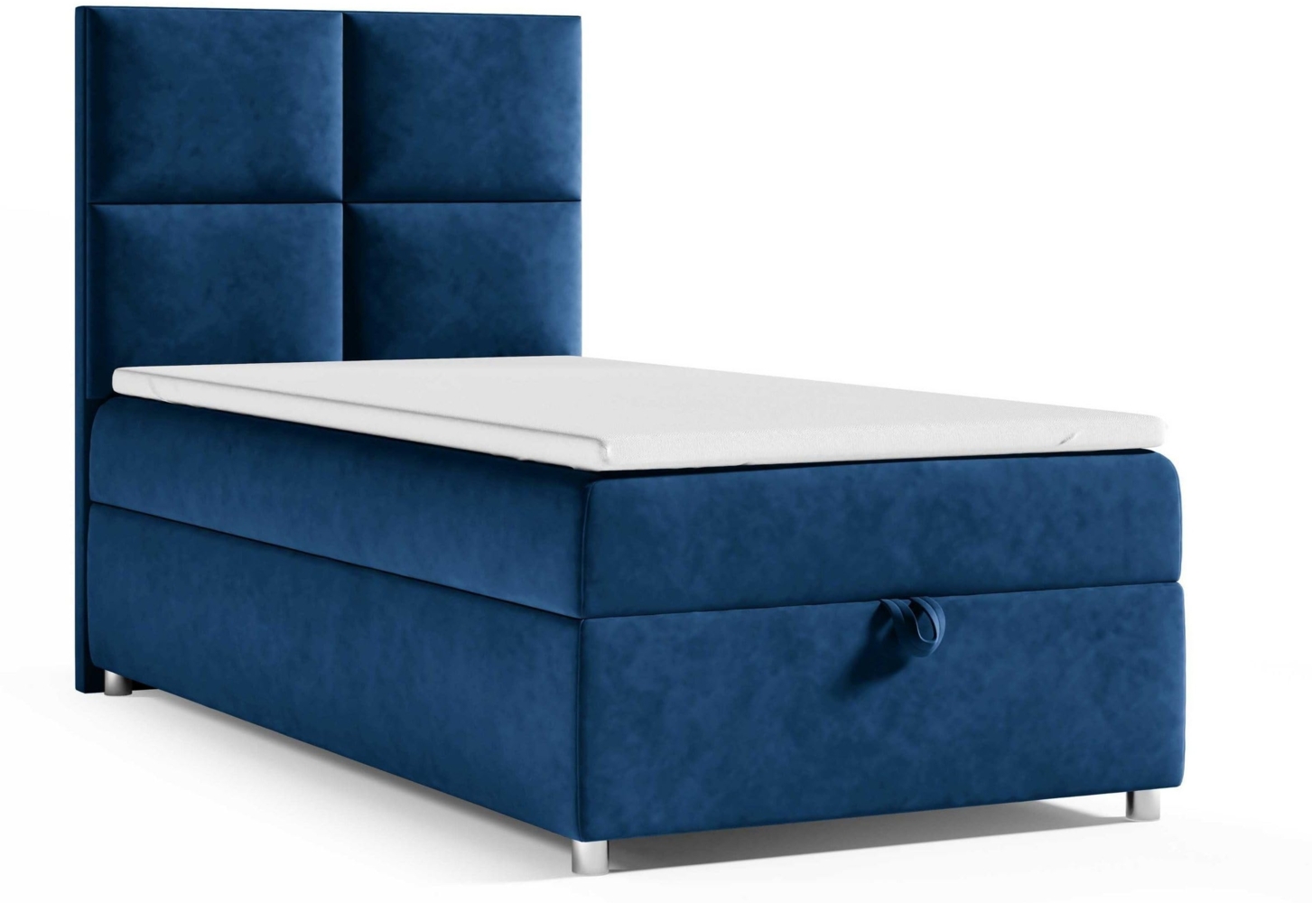 Best for Home Boxspringbett K2 SINGLE mit Bettkasten mit Lieferung, Aufbau & Entsorgung (Blau 100x200) Bild 1