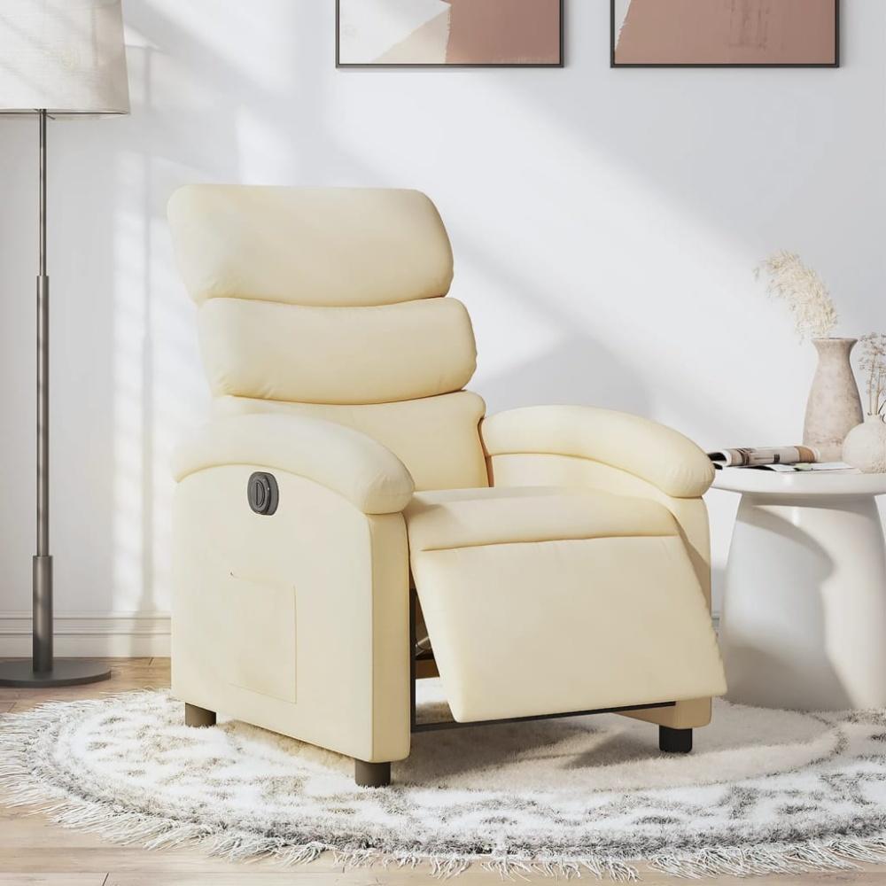 vidaXL Relaxsessel Elektrisch Creme Stoff 3203963 Bild 1