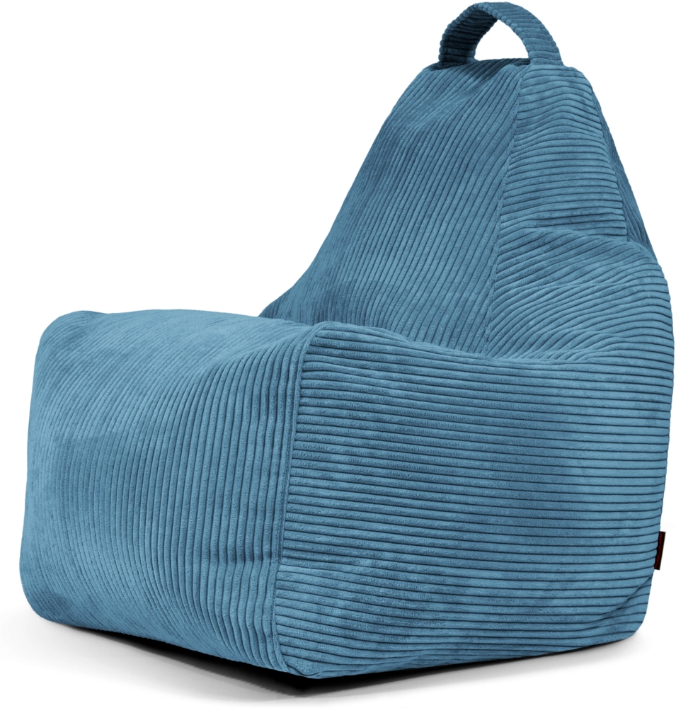 Sitzsack ‘Play‘, Bezugstoff - Waves, 100% Polyester, Petrol, 85x80x80 cm. Bild 1