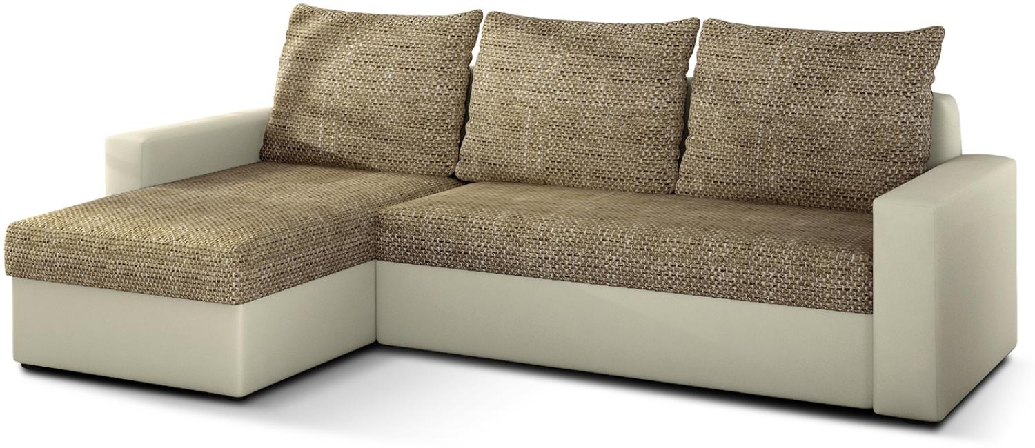 Livio, Ecksofa, Eckcouch, Beige Bild 1