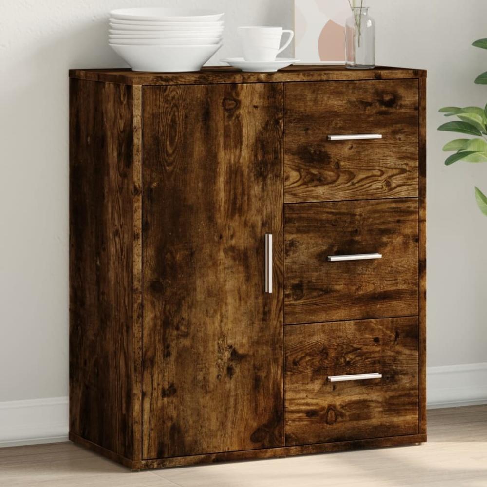 vidaXL Sideboard Räuchereiche 60x31x70 cm Holzwerkstoff 840475 Bild 1