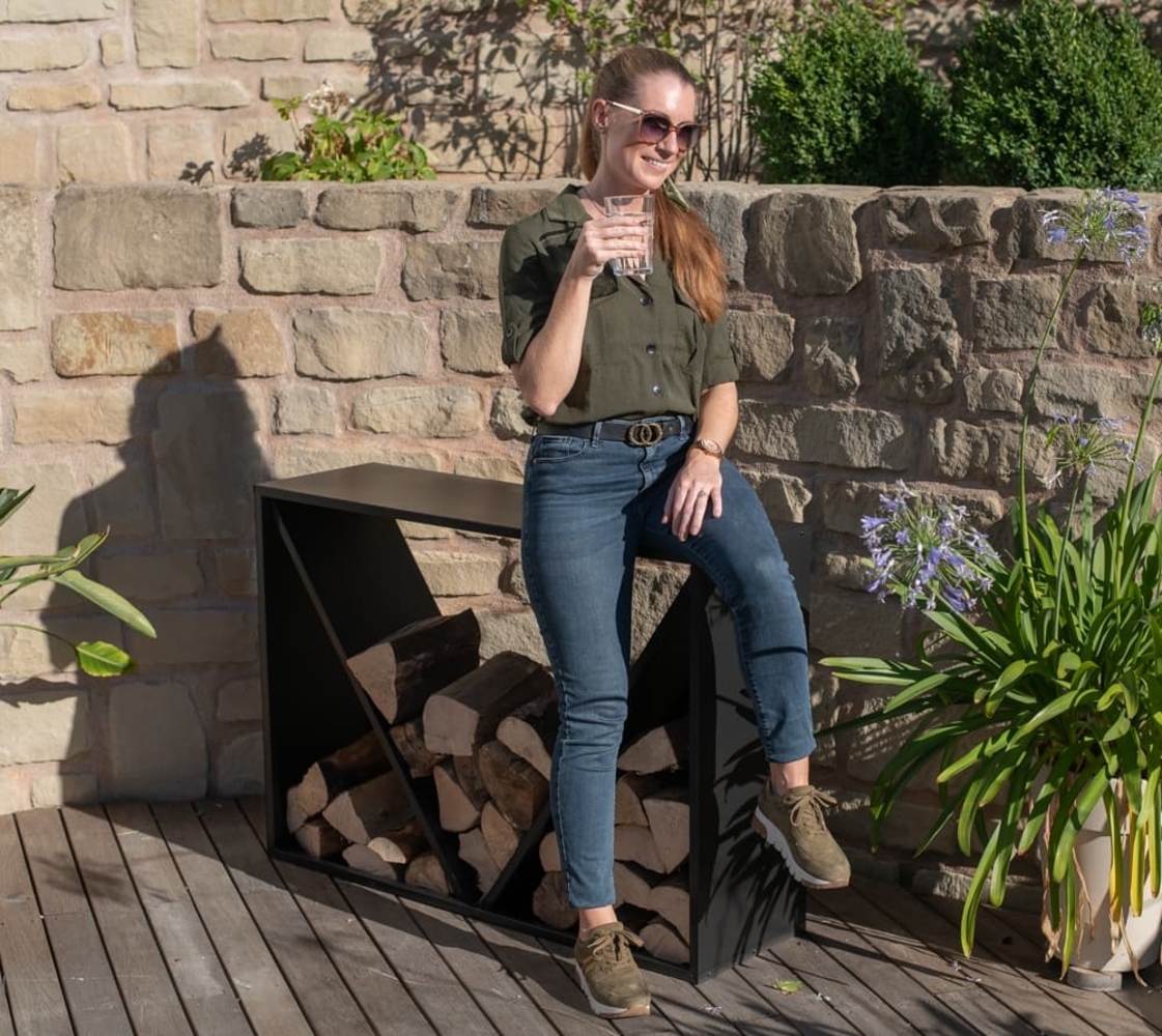 Westmann Stahl Kaminholzregal | Schwarz | Bild 1