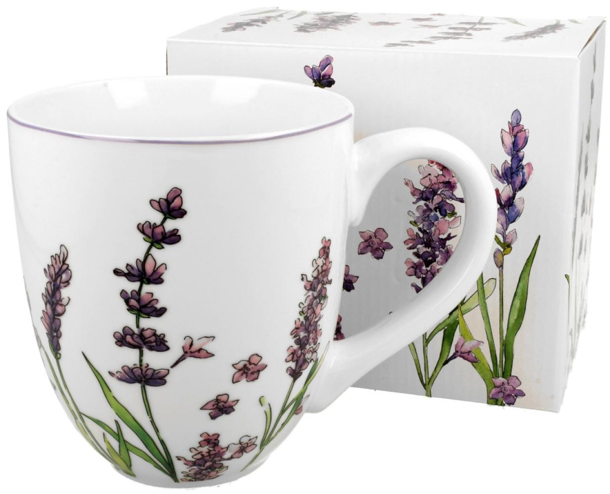 DUO FLORAL XXL Becher 1000 ml CLASSIC LAVENDER New Bone China Porzellan Bild 1