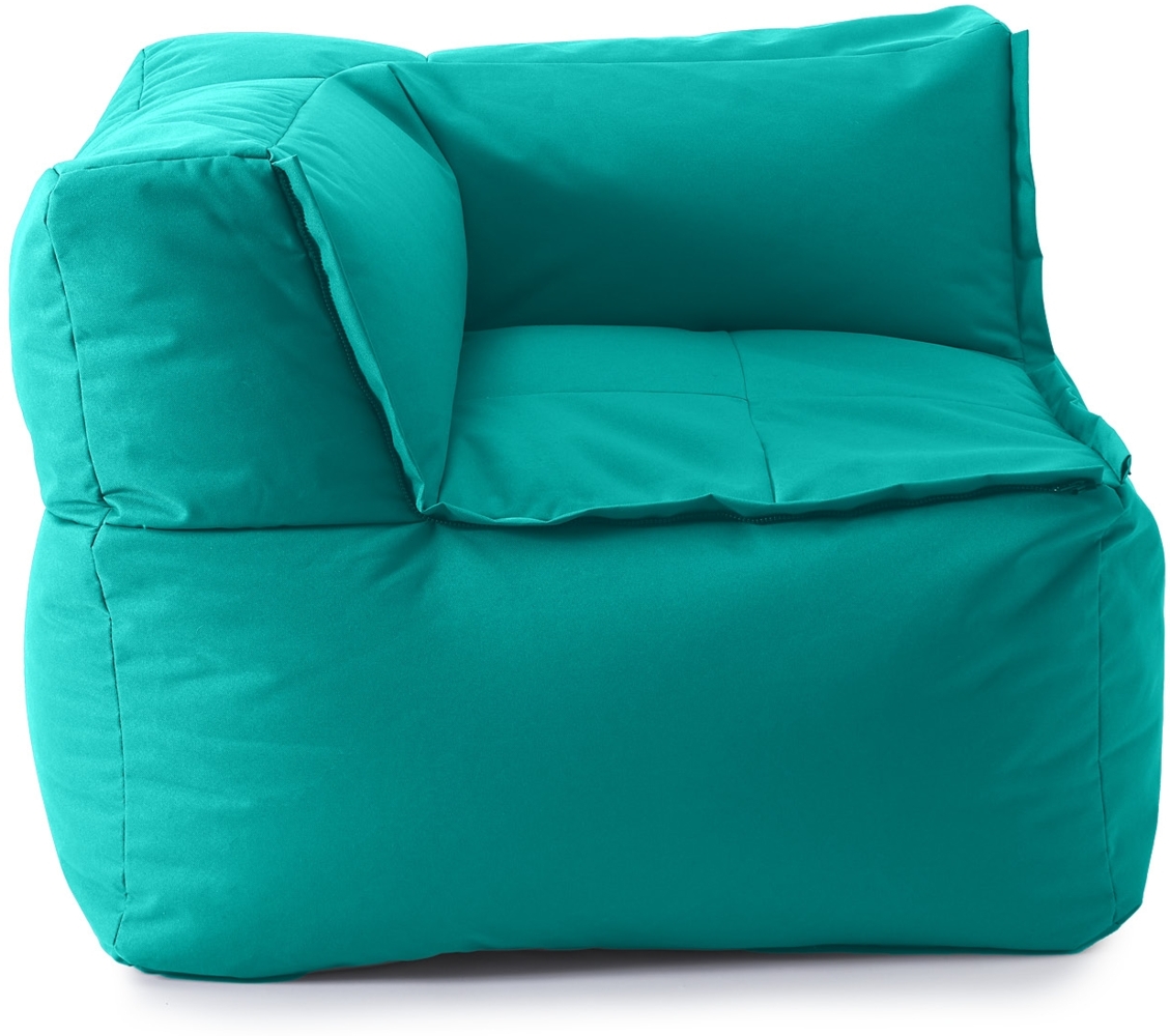 Lumaland Sitzsack-Sofa, Polyester, Türkis, Eckteil (81x81x70 cm) Bild 1