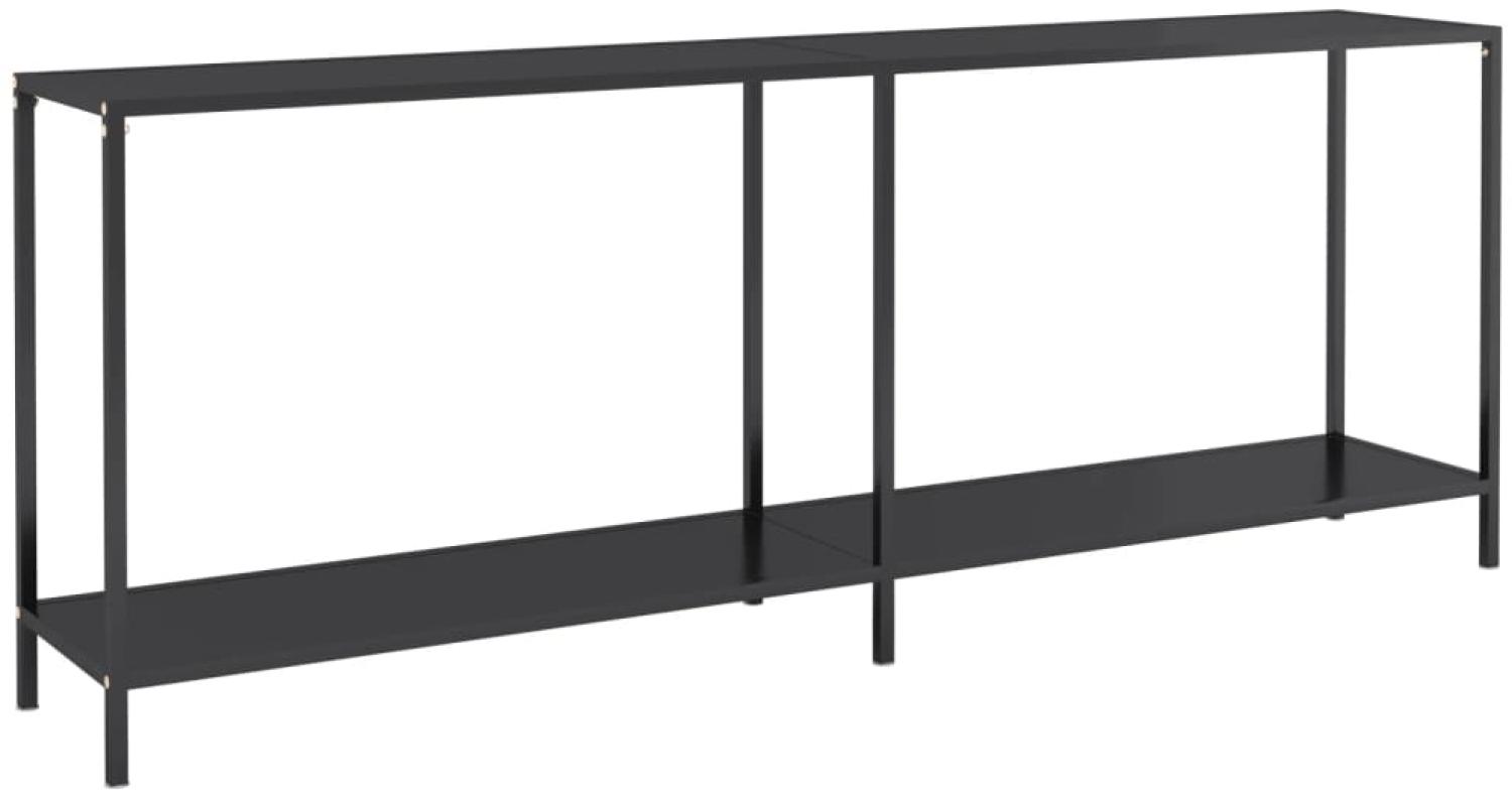 vidaXL Konsolentisch Schwarz 200x35x75,5 cm Hartglas 331707 Bild 1