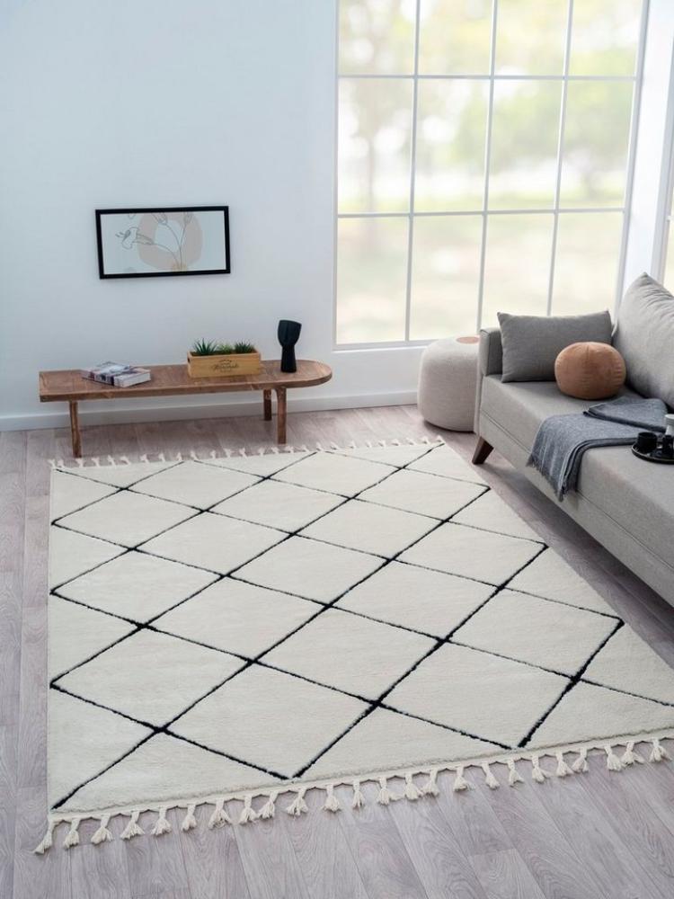 Myflair Möbel & Accessoires Hochflor-Teppich Moroccan Square, rechteckig, Höhe: 24 mm, modern, marokkanisches Design, Rauten Muster, weich durch Hochflor Bild 1