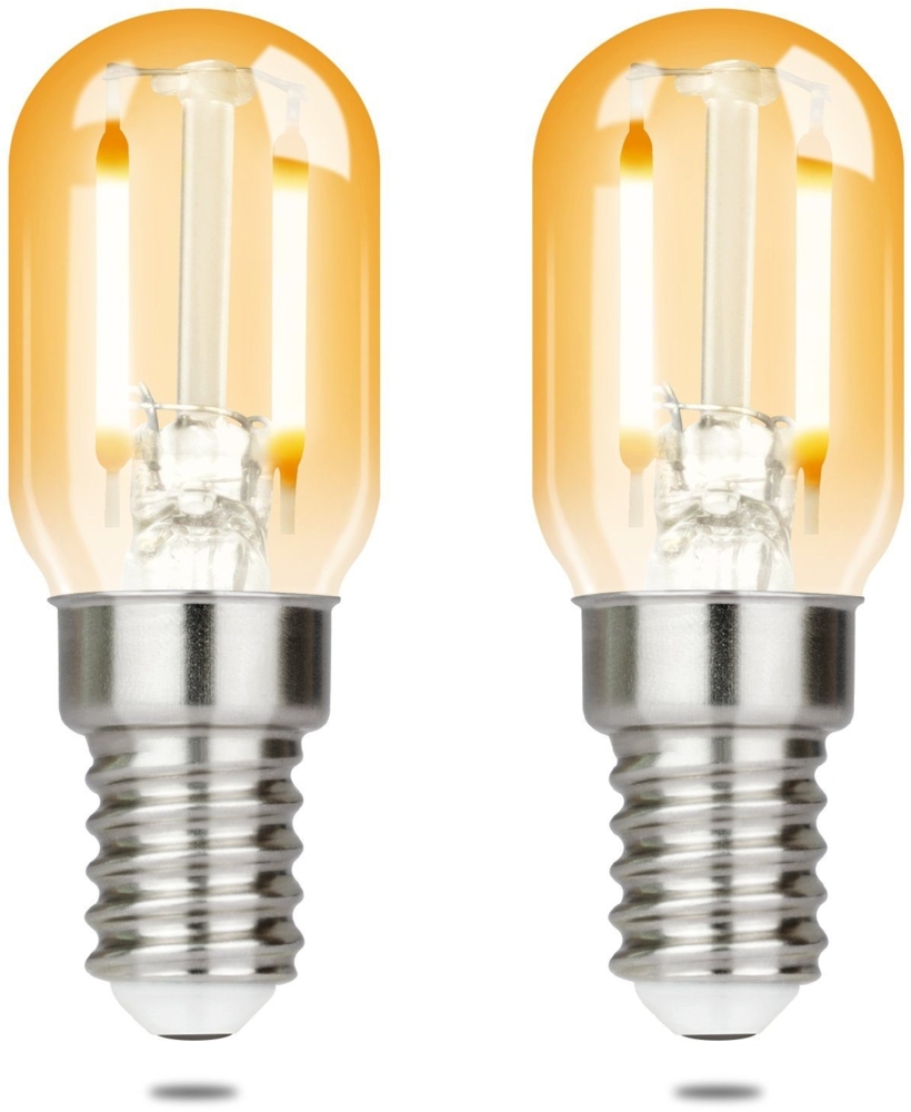 ZMH 4er-Pack E14 LED-Lampen, warmweiß, Vintage-Lampen, T22, 2 W, Retro-Edison-Fassung, 2700 K, energiesparend, nicht dimmbare Lampe Bild 1