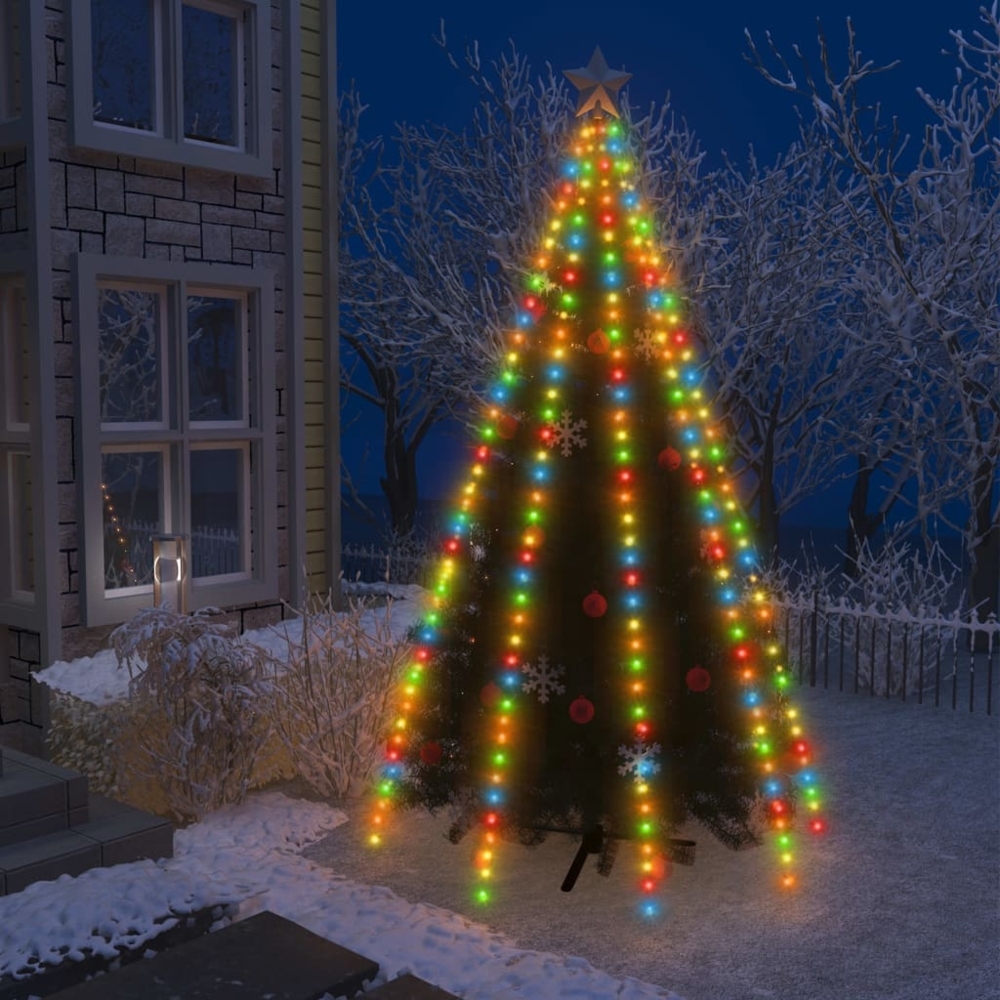 vidaXL Weihnachtsbaum-Lichternetz mit 400 LEDs Mehrfarbig 400 cm 328894 Bild 1