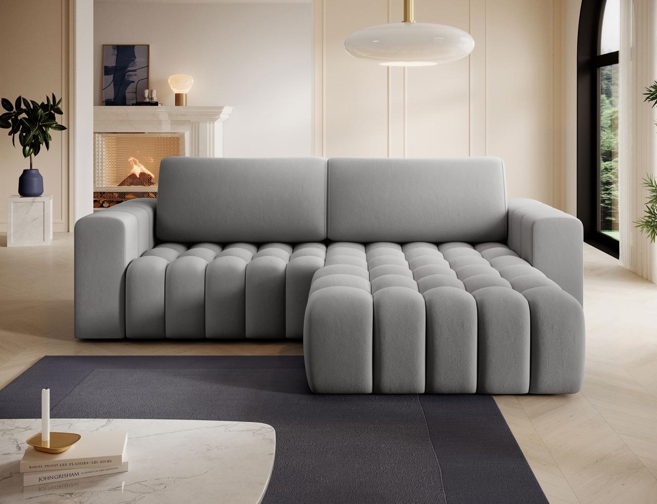 Eltap 'Bonett' Ecksofa mit Schlaffunktion, 92 x 175 x 250 cm, Grau, Rechts Bild 1