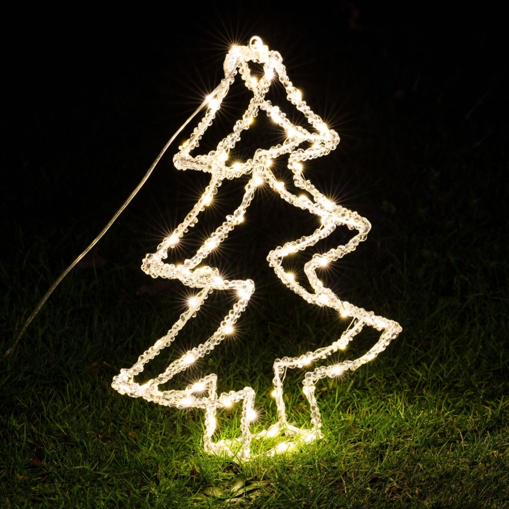 LED Acryl Weihnachtsbaum Gartenbeleuchtung Tanne Christbaum Weihnachtsdekoration Bild 1