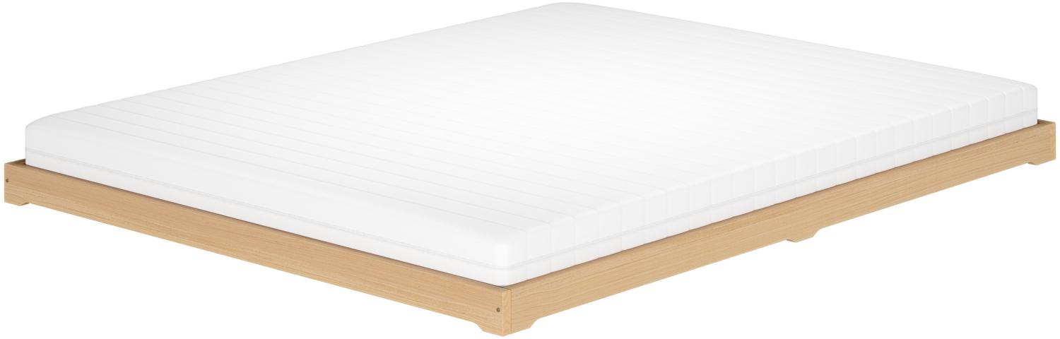 Niederflurbett Bodenbett Studentenbett Teenagerbett 160x200 Buche Massivholz V-60.66-16Rollrost und Matratze inkl. Bild 1