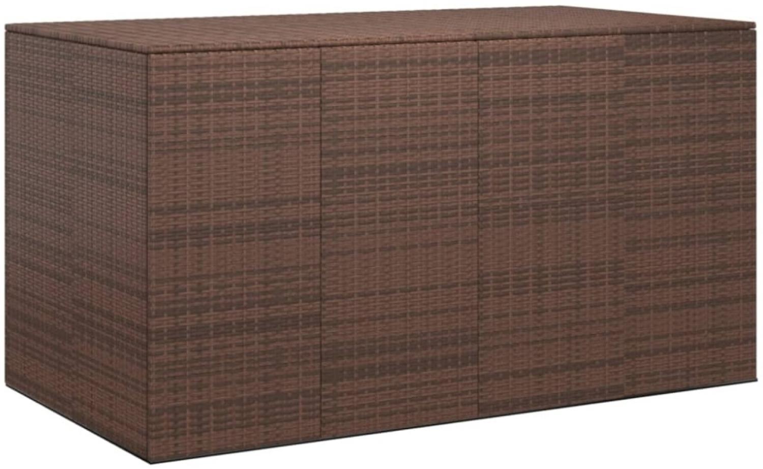 vidaXL Garten-Kissenbox PE Rattan 194x100x103 cm Braun 317233 Bild 1