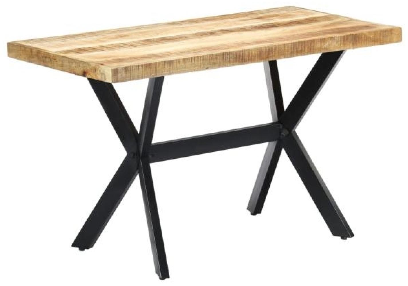 vidaXL Esstisch 120 x 60 x 75 cm Raues Mangoholz Massiv Bild 1