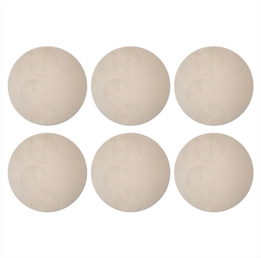 MuchoWow Glasuntersetzer Japandi - Beige - Modern, Zubehör für Gläser, 6-tlg, Getränkeuntersetzer, Rund, Tassenuntersetzer Kork, 10x10 cm Bild 1