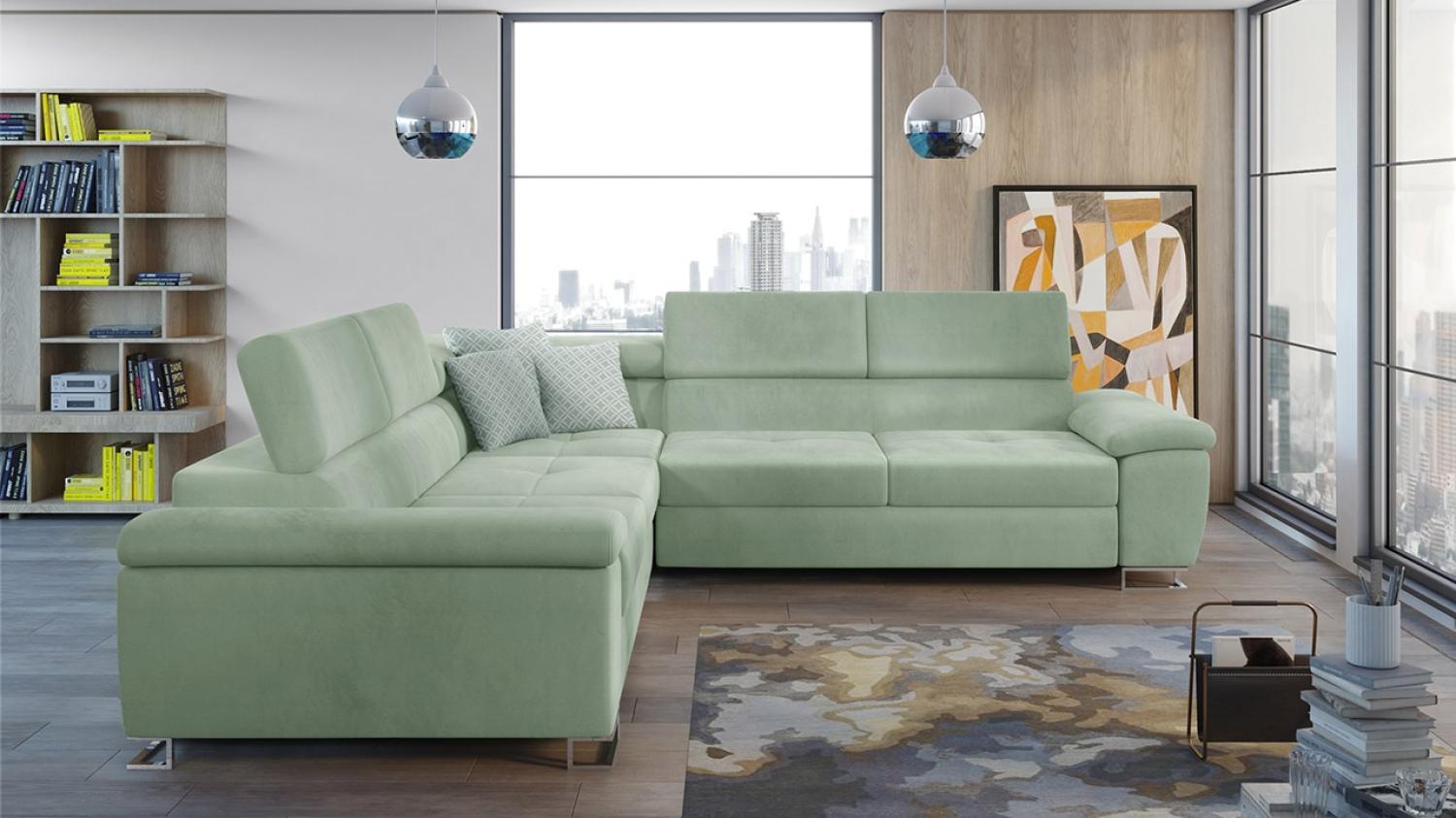 Ecksofa Cotere 2E2, Farbe: Magic Velvet 2227 + Magic Velvet 2227 + Evo 29 Bild 1