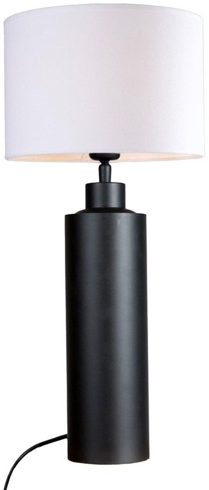 PR Home 4164403-FR01 Tischleuchte Solo Schwarz matt Stoffschirm weiß 65cm Bild 1