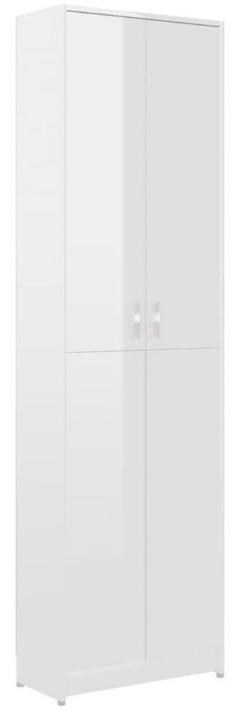 DOTMALL Garderobenschrank Garderobenschrank Hochglanz-Weiß 55 x 25 x 189 cm Holzwerkstoff Bild 1