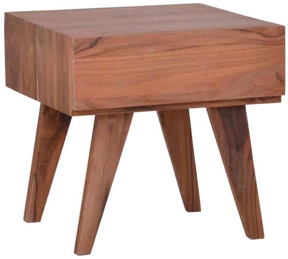 MiaMöbel Beistelltisch/Nachttisch Tamesi Massivholz Teak Modern Bild 1