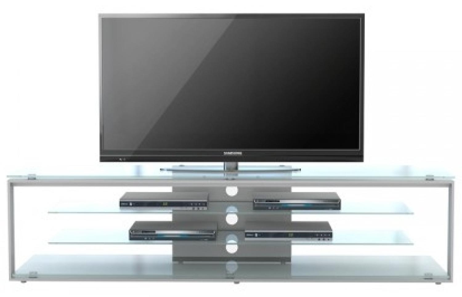 Maja TV-Rack 5204 1700 mm Breite Metall anthrazit - Weißglas Bild 1