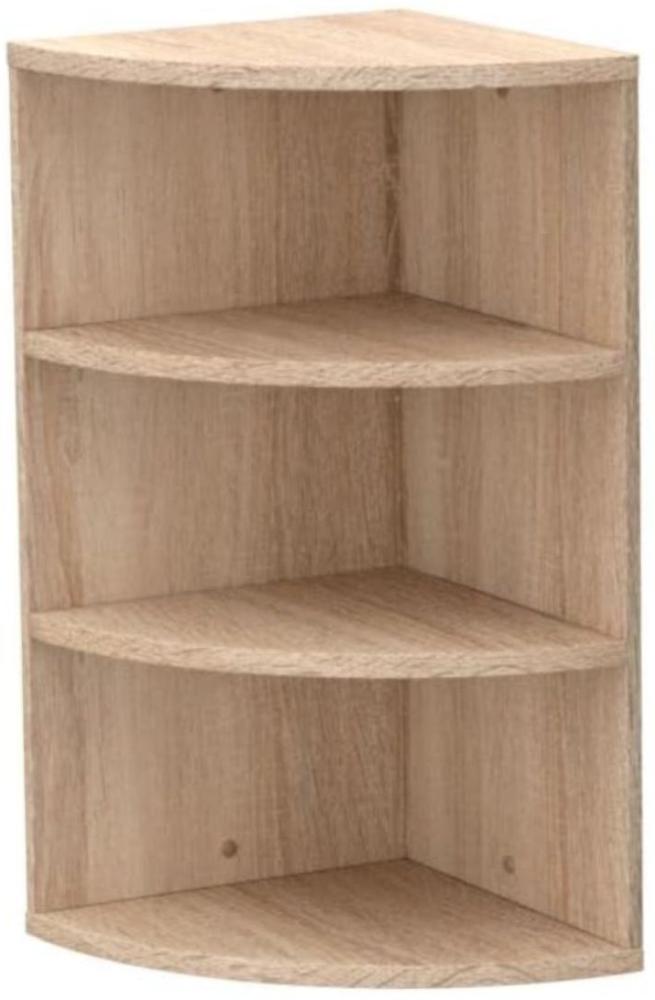 Coemo Eckregal Corner 60 aus Holz 3 Etagen Natur Sonoma Bild 1