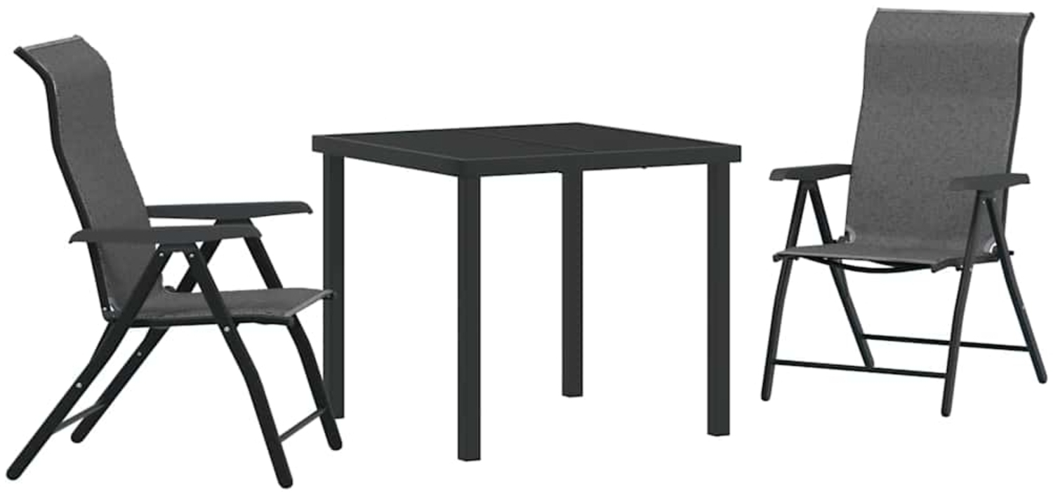vidaXL Garten Essgruppe 3 pcs Grau Poly Rattan 3379275 Bild 1