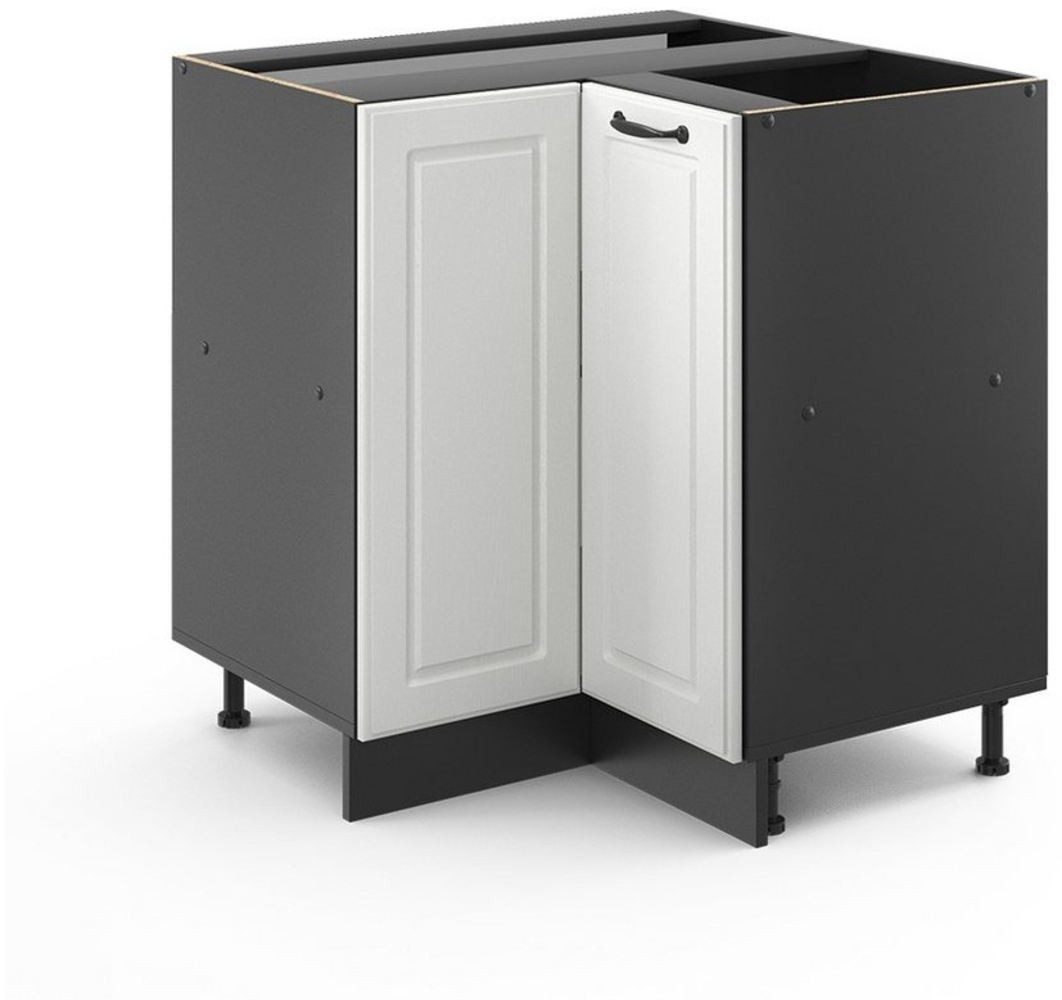 Eckunterschrank R-Line Weiß Landhaus 75.6 cm ohne Arbeitsplatte Vicco Bild 1