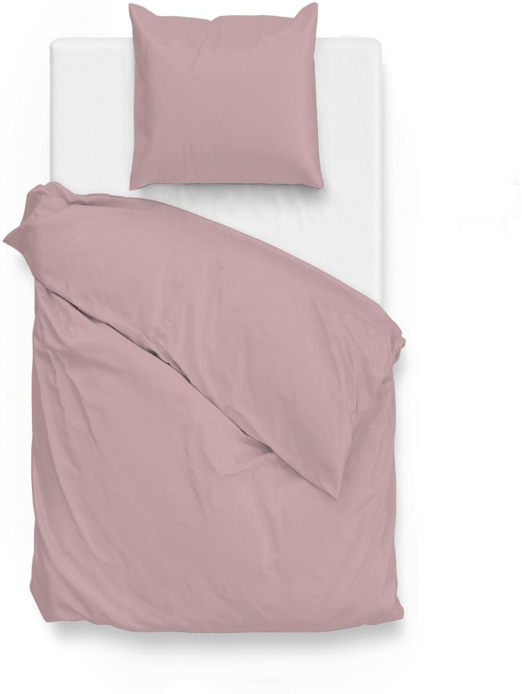 Zo! Home Mako-Satin Bettwäsche 155x220 cm Satinado uni Shady Pink rosa Bild 1