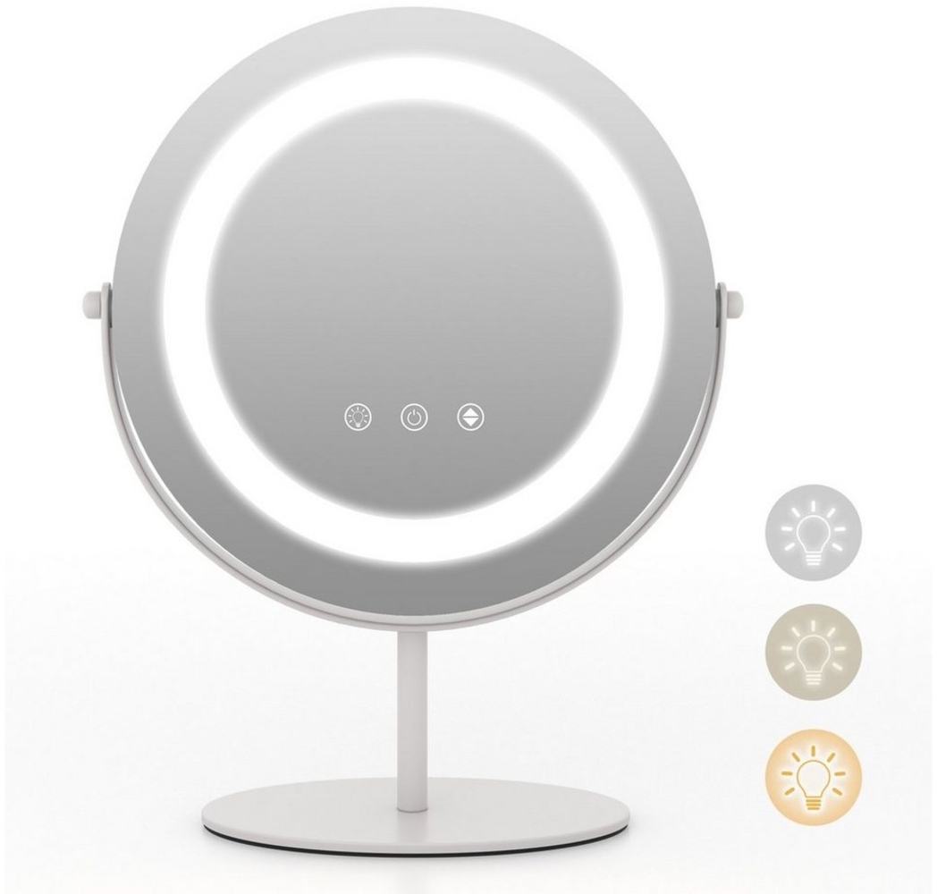 COSTWAY Schminkspiegel, mit Touchschalter, 360° schwenkbar, dimmbar Bild 1