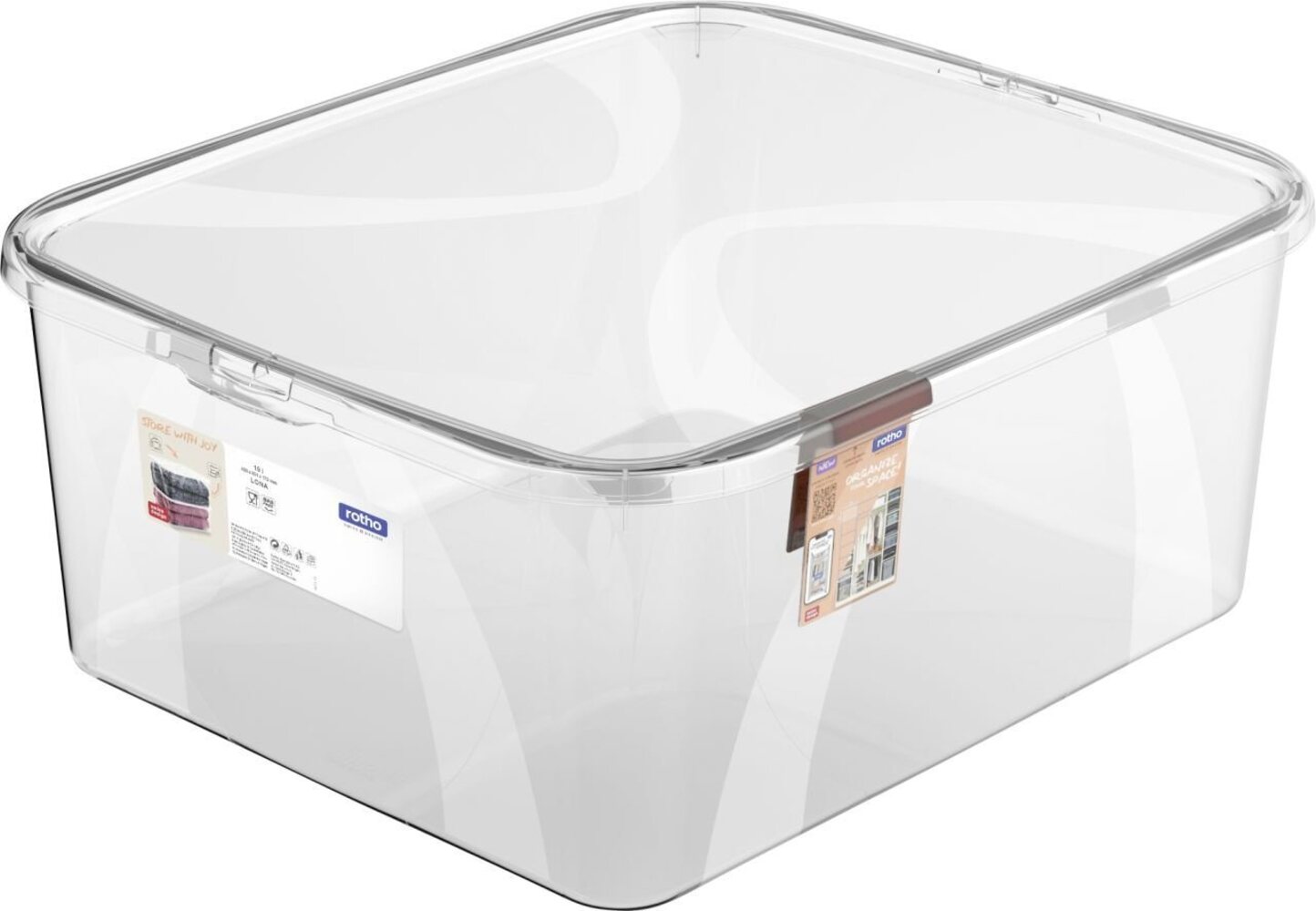 Rotho Aufbewahrungsbox Lona inkl. Deckel 19 L transparent Bild 1