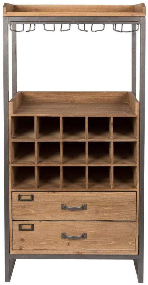 Weinschrank Weinregal EDGAR im Vintage Style Bild 1