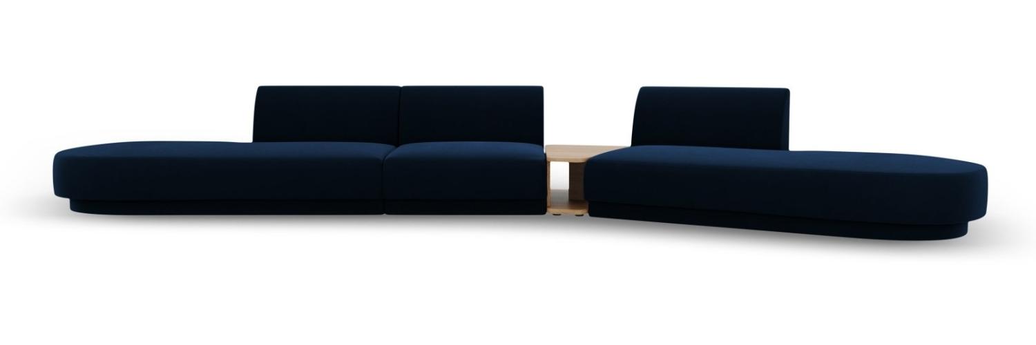 Micadoni Modulares Sofa Miley 5-Sitzer ohne Armlehnen Rechts Samtstoff Königsblau Bild 1