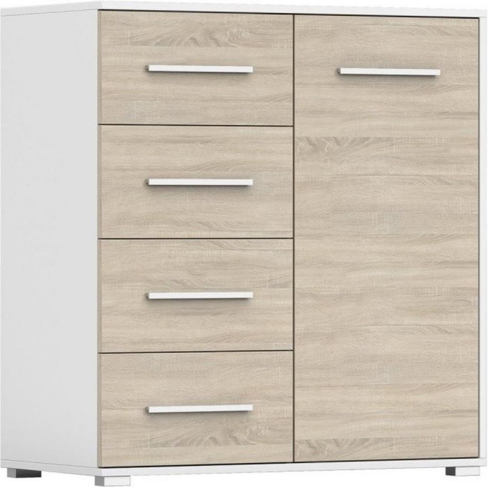 MOEBLO Kommode Irys mini 01 (Wohnzimmer Kommode Schlafzimmer Komodenschrank Highboard, 90cm 1D4S Sideboard), (B x H x T): 90x95x45 cm Bild 1