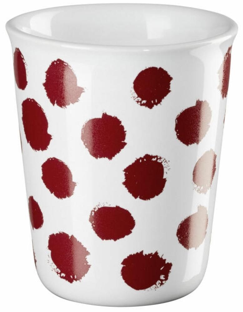 ASA Selection Becher Espresso Red Spots, Espressobecher, Kaffeetasse, Tasse, Steinzeug, Weiß Glänzend, 100 ml, 44016214 Bild 1